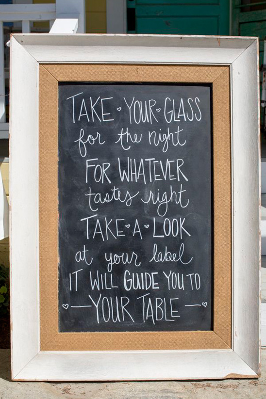 take your glass for the night chalkboard sign