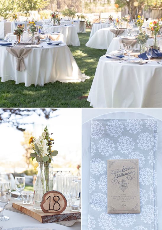 outdoor reception with earthy elegance