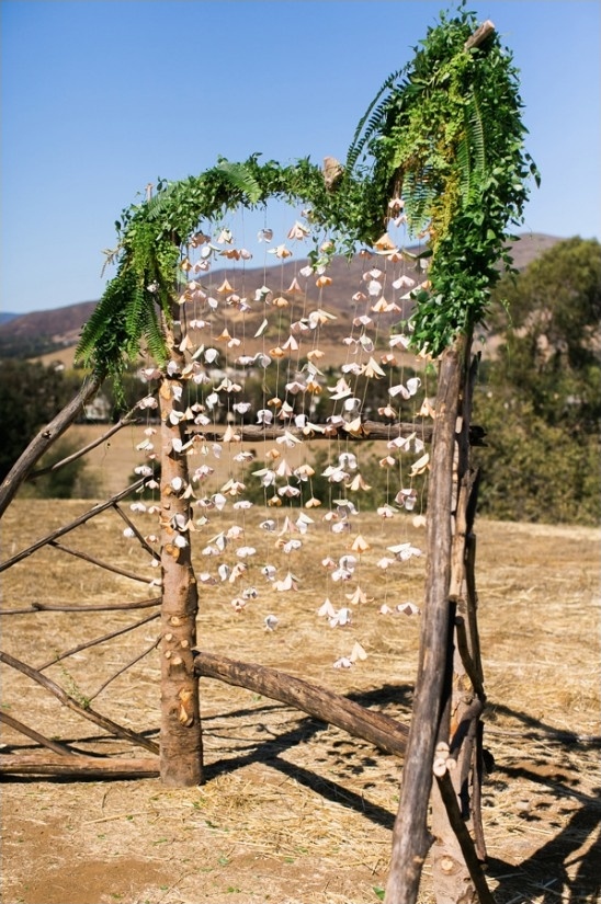 hanging flower wedding arch
