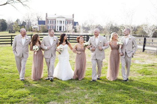 Blush and brown sugar Tennessee wedding