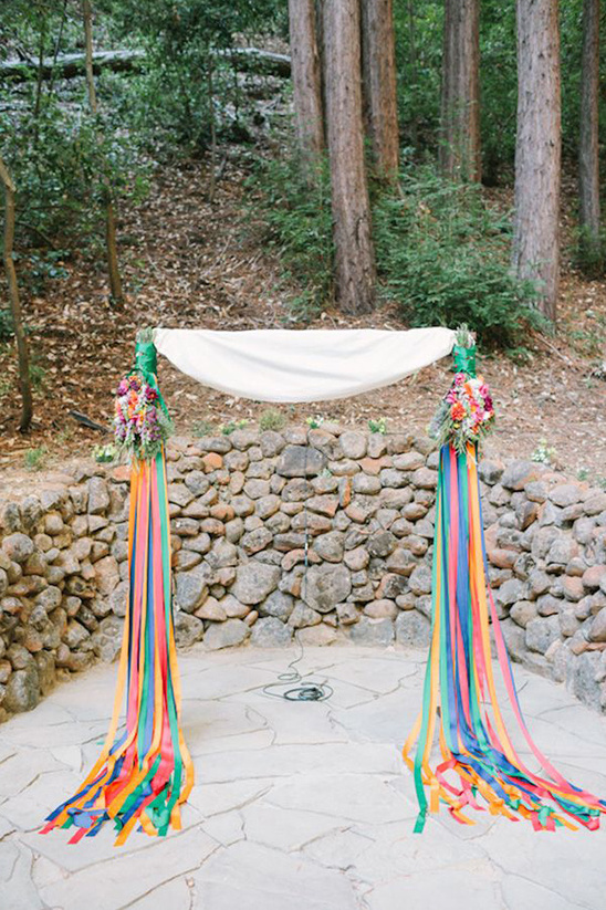 colorful ribbon ceremony backdrop