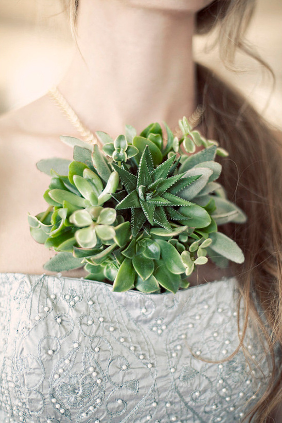 succulent wedding necklace
