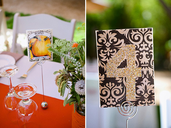 seed packets double as table numbers
