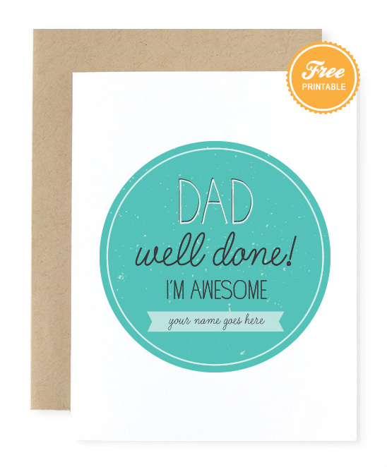 Free Printable Father's Day Card + Father's Day Gift Ideas