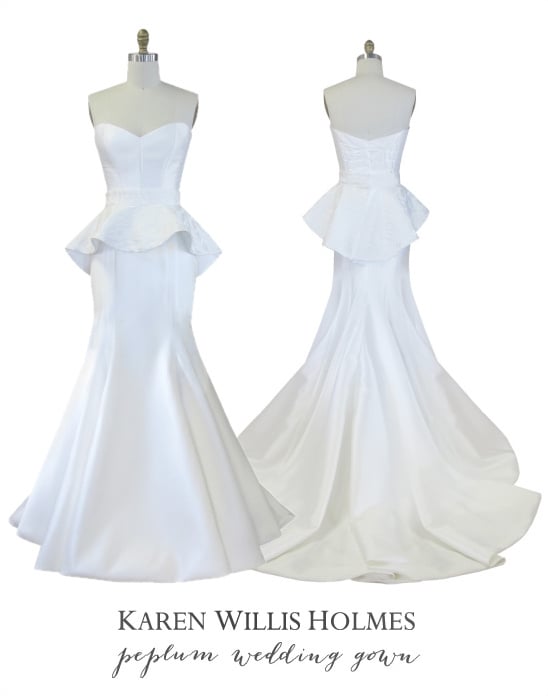 Karen Willis Holmes Peplum Wedding Gown