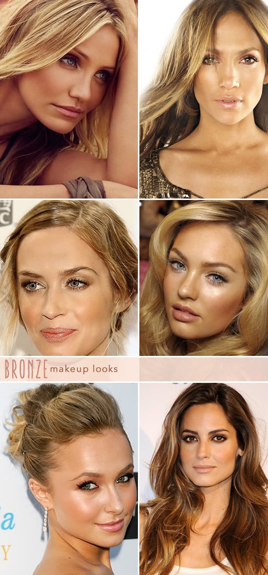 celebrities in bronze makeup