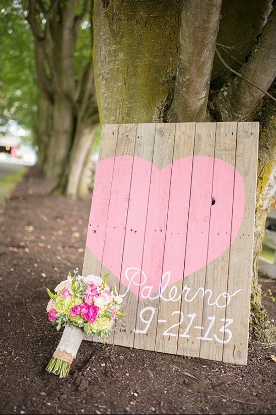 reclaimed wood wedding sign