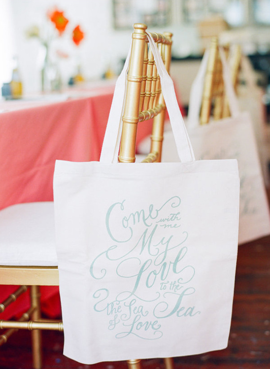 come with me calligraphy tote bag