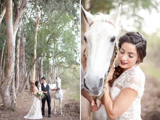 bridal portraits with a horse
