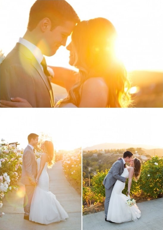 sunset wedding pics
