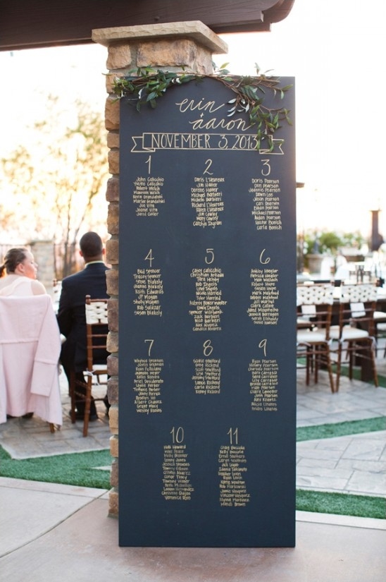 door sized chalkboard seating assignment board