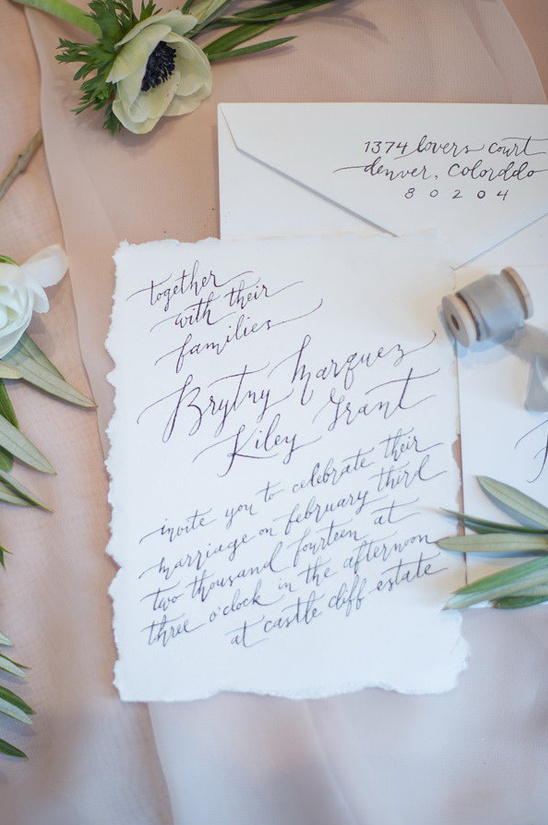 hand written wedding invites
