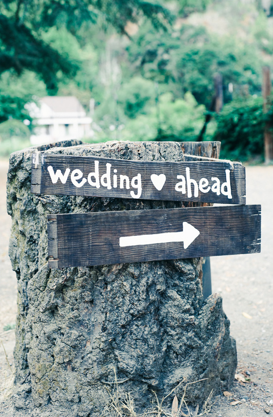 wedding ahead sign