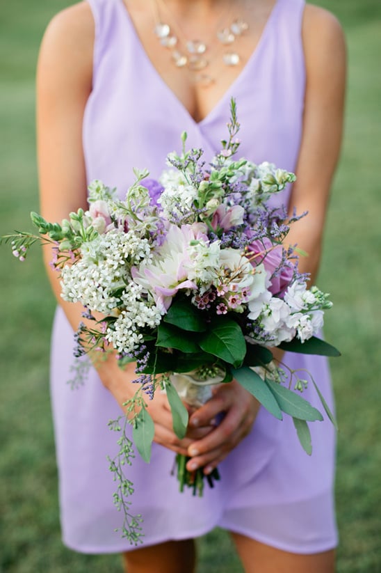 purple and white bouquet