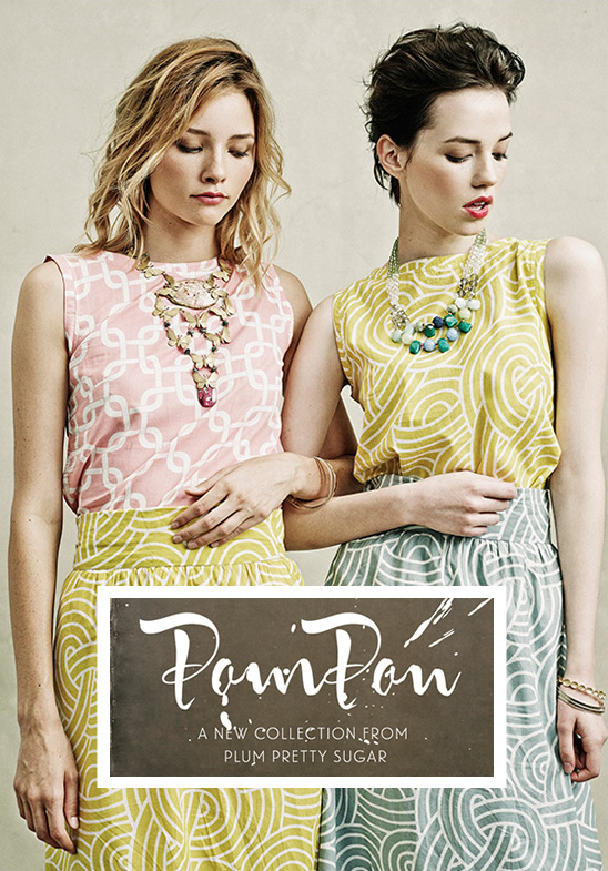 Two women in floral dresses for Pompon by Plum Pretty Sugar