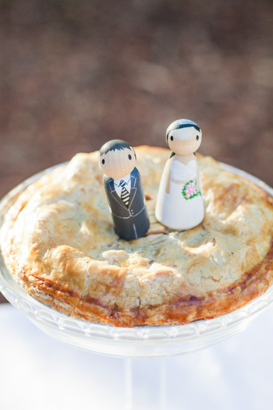 wooden figurine pie toppers