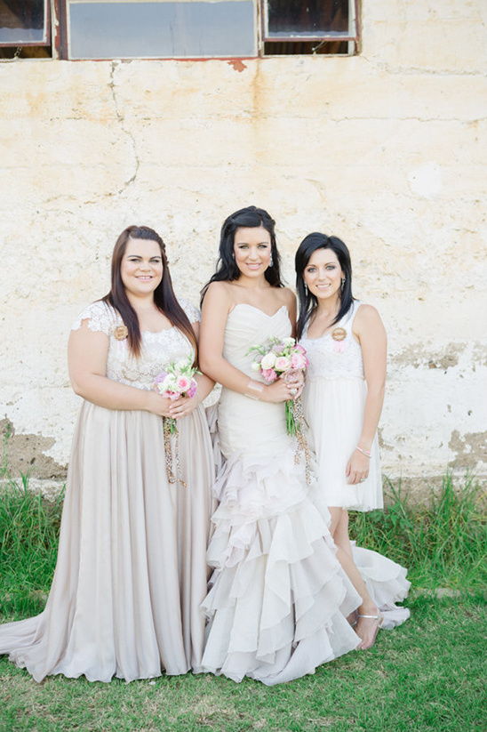 mix and match ivory bridesmaid dresses