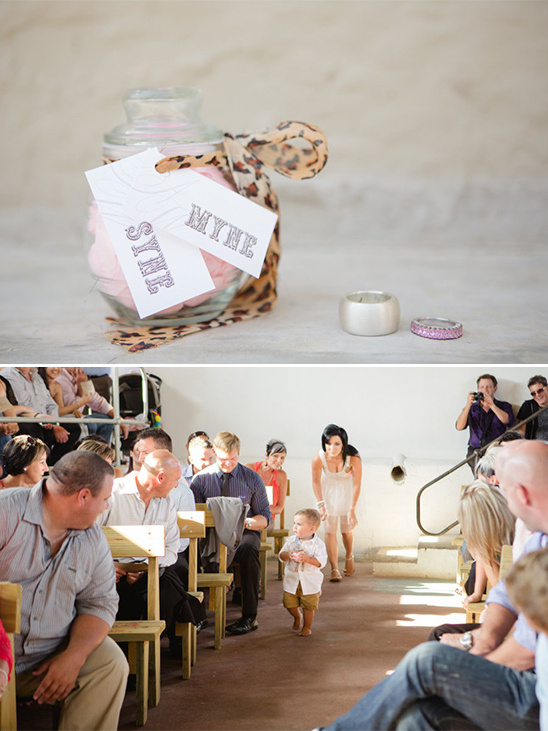 flower petal jar for ring bearer
