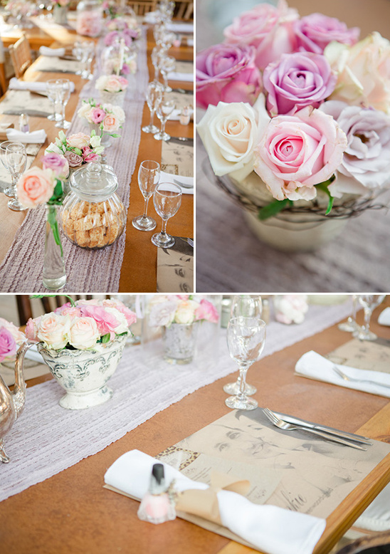 simple wedding place settings