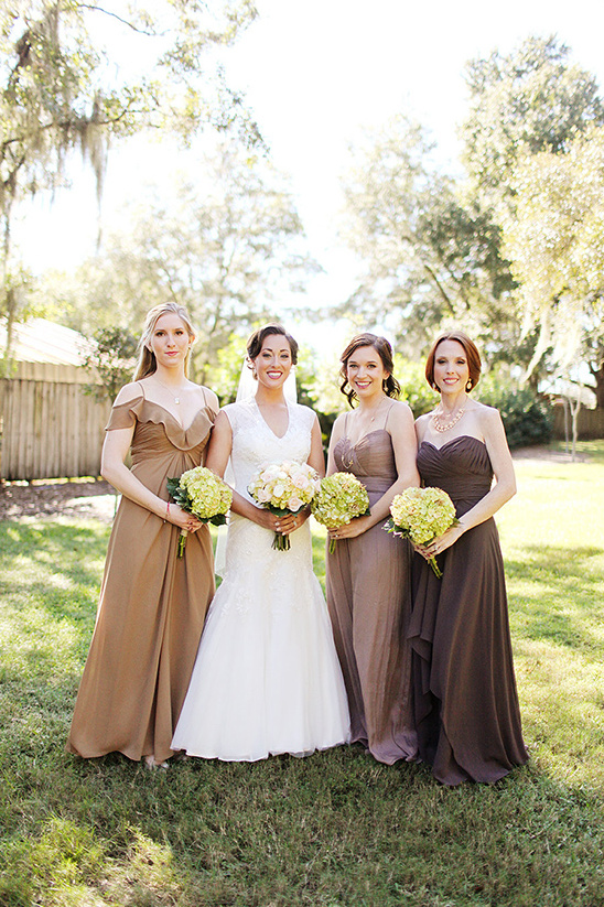 brown ombre bridesmaid dresses