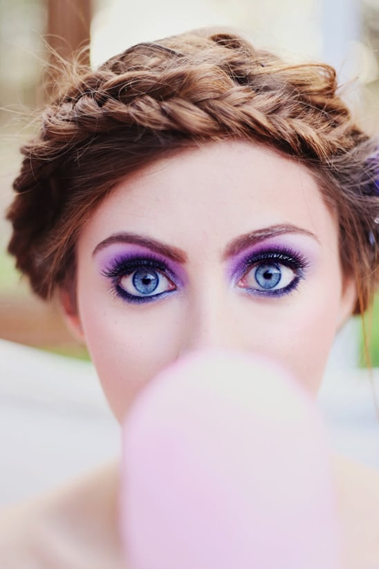 bright purple makeup