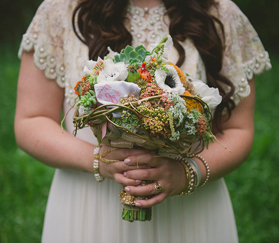 eclectic wedding bouquet