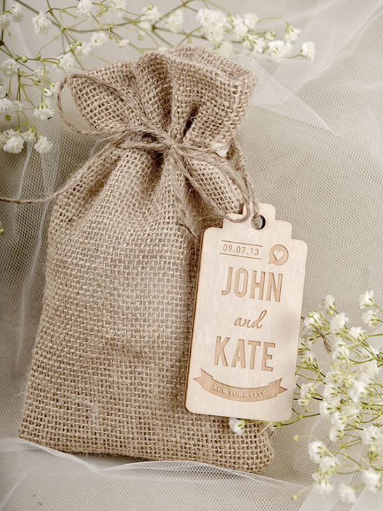 custom burlap wedding favor bags