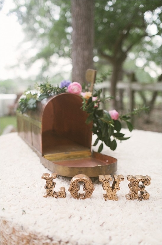 love note mailbox for letters to the bride and groom