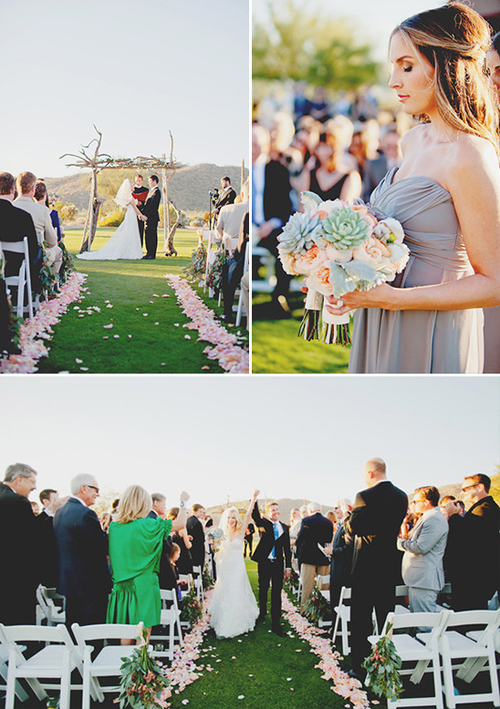 sunset wedding ceremony