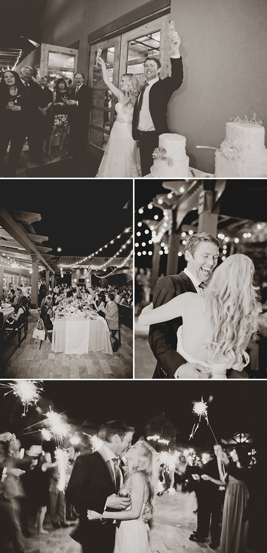 cake cutting and sparkler exit