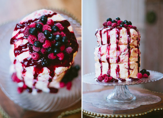 triple berry ice cream cake