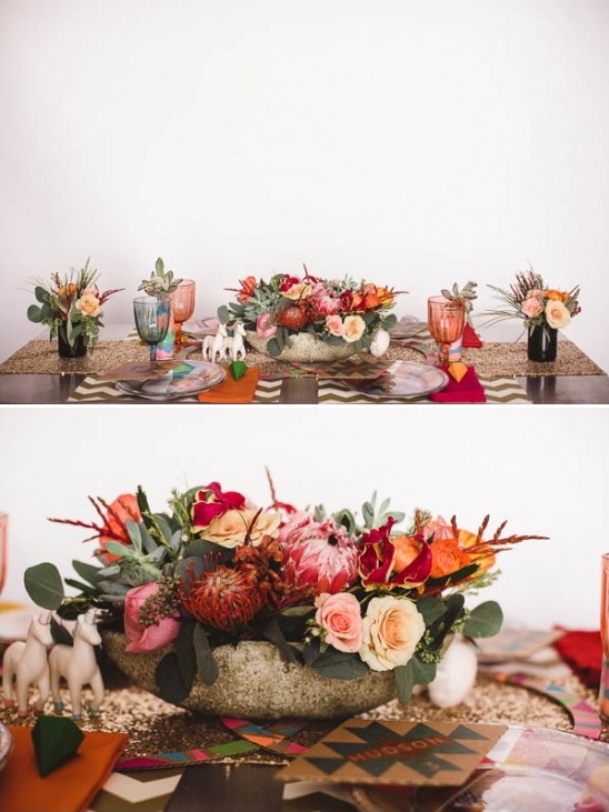 aztec and desert themed wedding table
