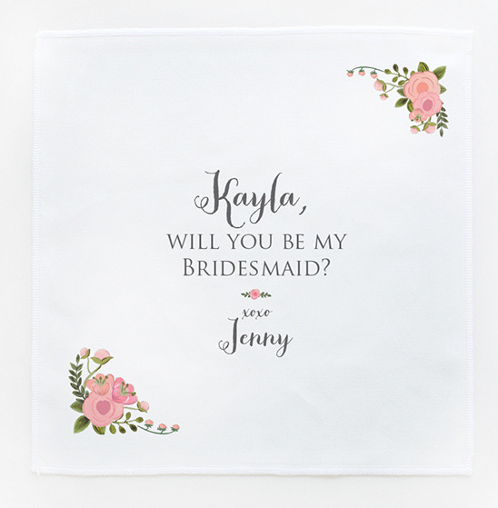 A floral bridesmaid proposal asking Kayla to be a bridesmaid