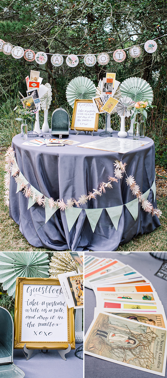 post card guestbook idea