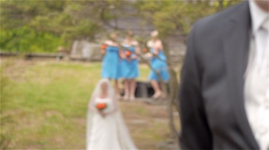 Coral and Cornflower Blue NZ Summer Wedding