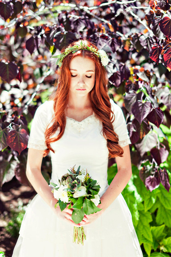 beautiful red hair and natural bridal looks