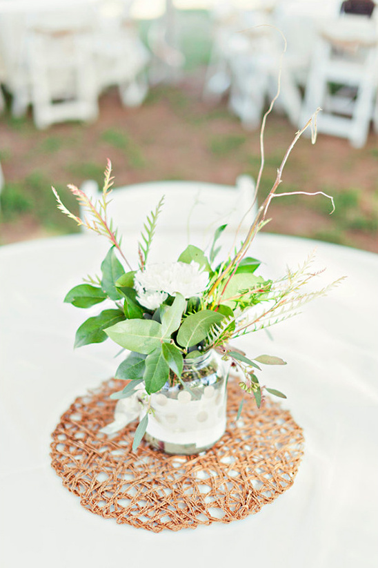 lovely greenery centerpieces