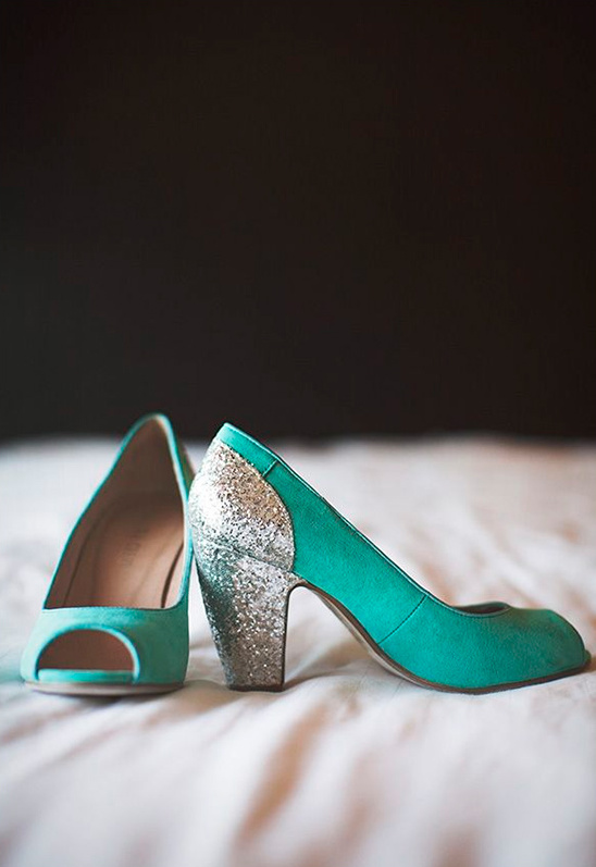teal wedding shoes