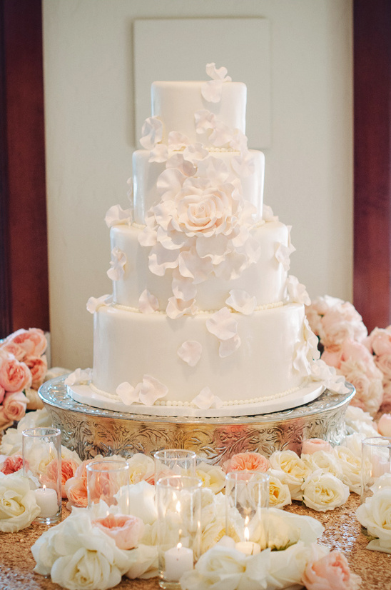 white wedding cake