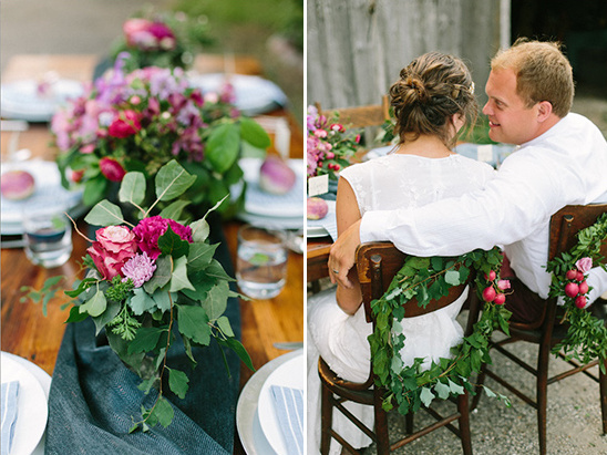 bride and groom radish wreath seat decor