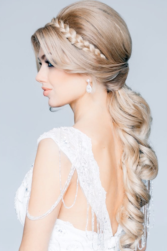 Glamorous braided wedding hair