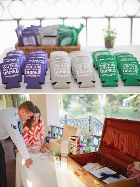 drink koozie wedding favors