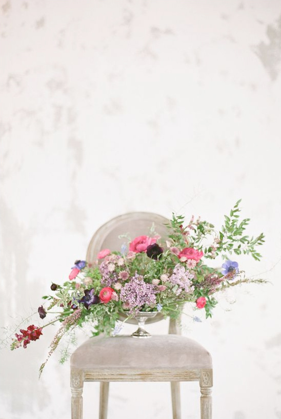 cascading floral arrangement