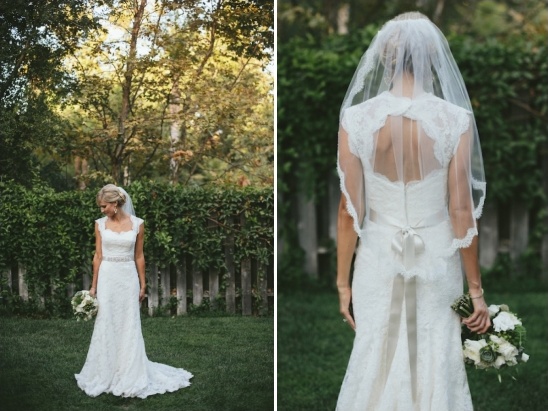 lace wedding dress with cut out back