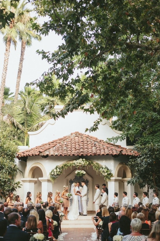wedding ceremony at Rancho Las Lomas