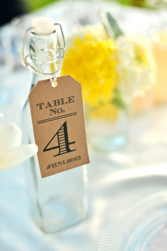 bottle tag table numbers