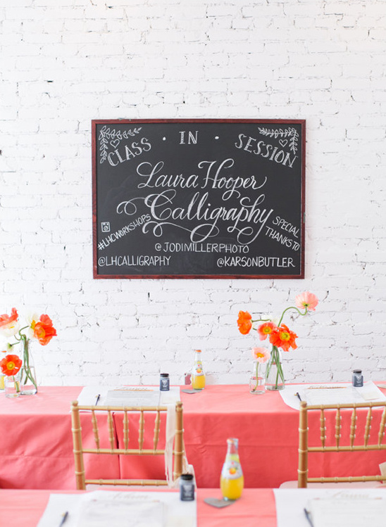 Laura Hooper Calligraphy Class in Session Signboard