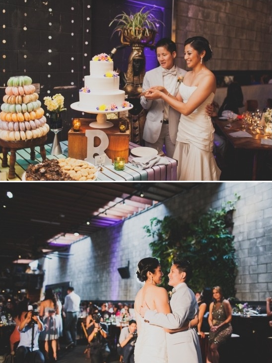 cake cutting and first wedding dance