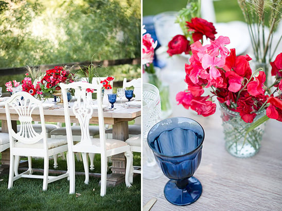 red white and blue wedding decor ideas