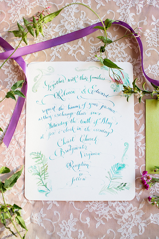 white and turquoise wedding invites